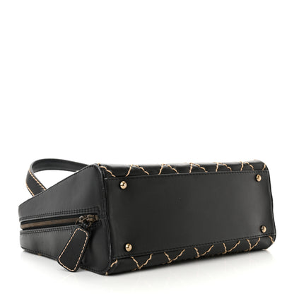 Chanel Calfskin Wild Stitch Vertical Top Handle Bag Black 4 of 14