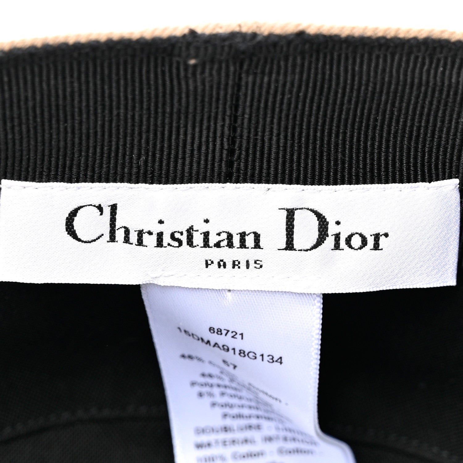 Christian Dior Cotton Cap 57 Beige 8 of 12