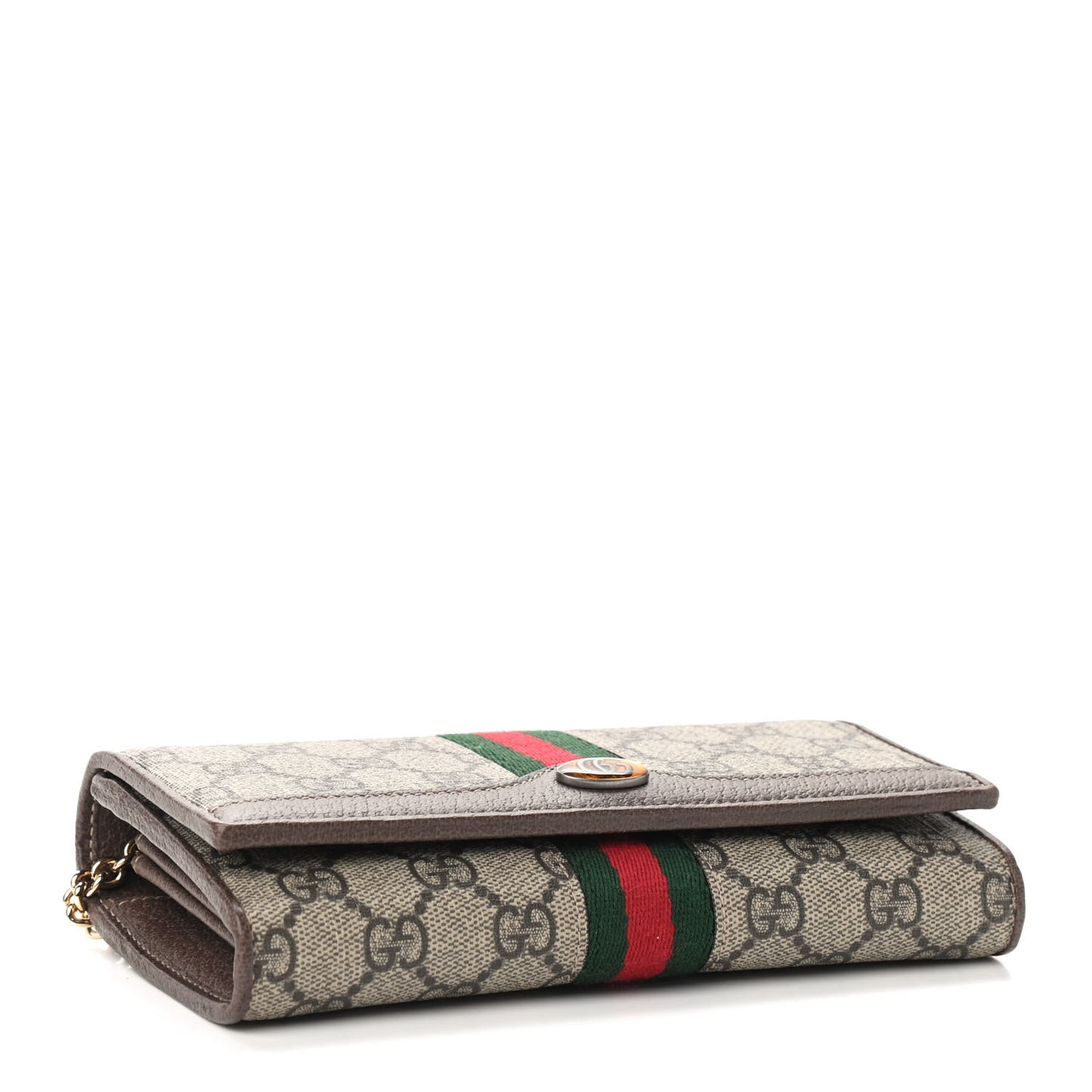 GG Supreme Web Ophidia Wallet On Chain Brown
