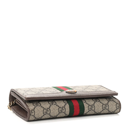 Gucci GG Supreme Web Ophidia Wallet On Chain Brown 3 of 9