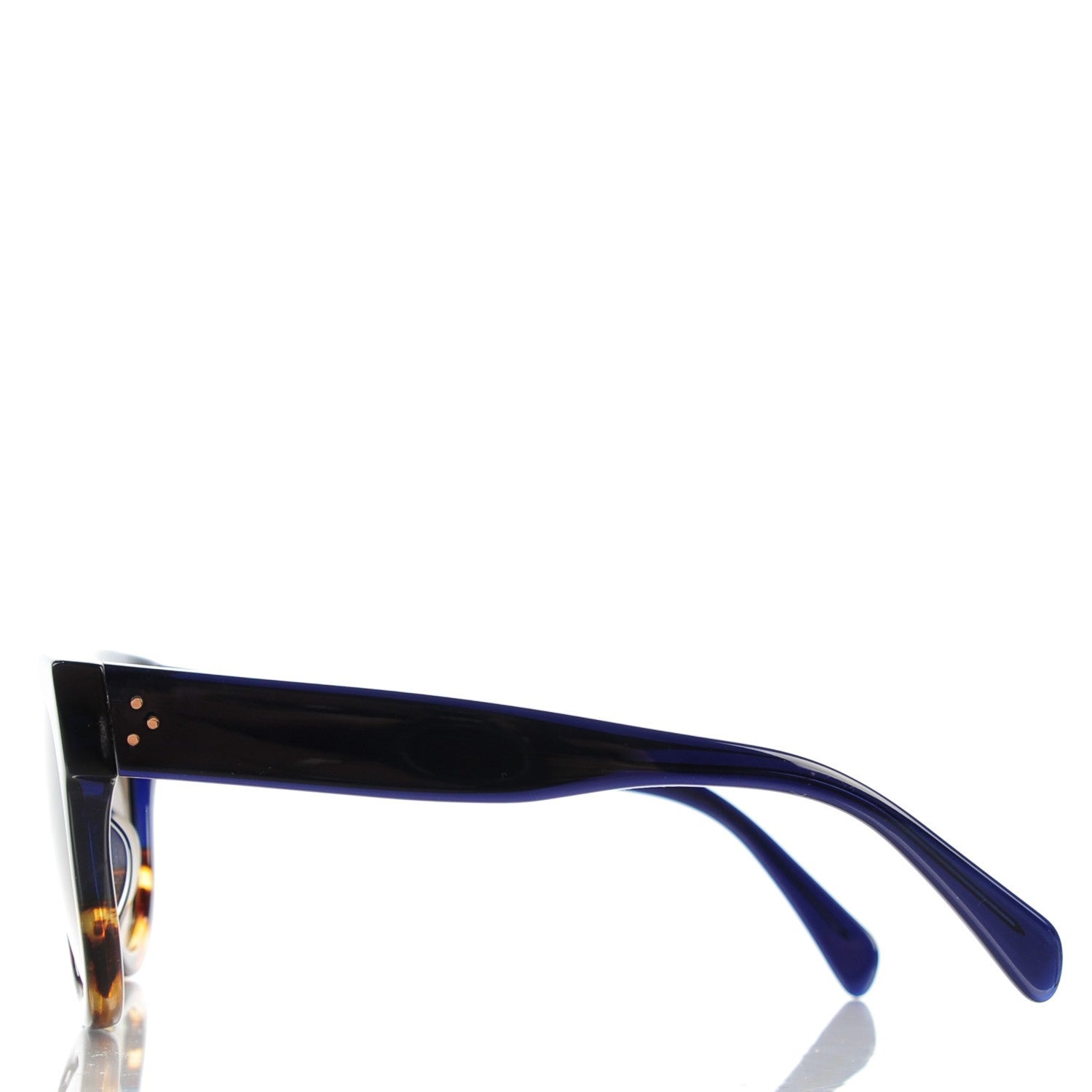 Celine Acetate Shadow Sunglasses CL 41026/S Tortoise Havana Blue 3 of 6