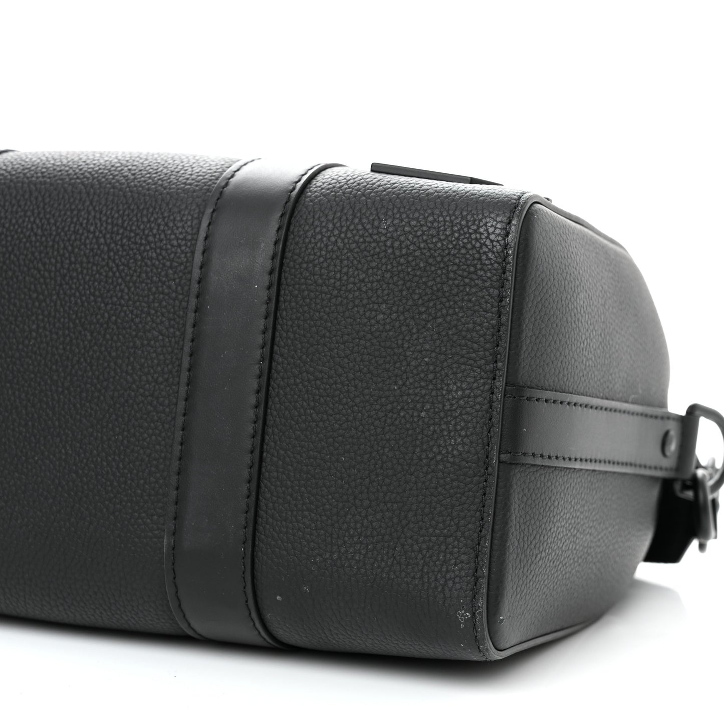 Grained Calfskin Aerogram City Keepall Black