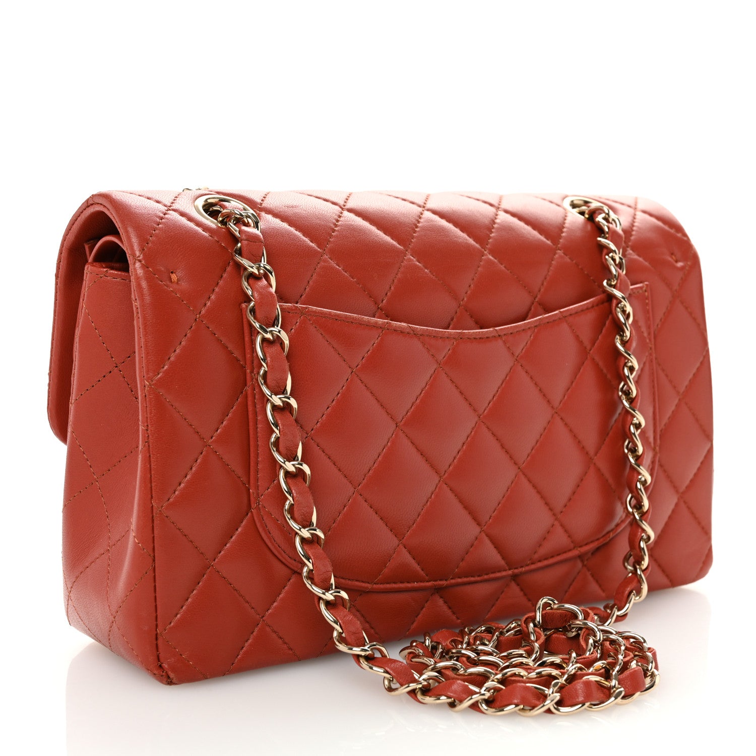 Chanel Lambskin Quilted Small Double Flap Brown 3 of 11