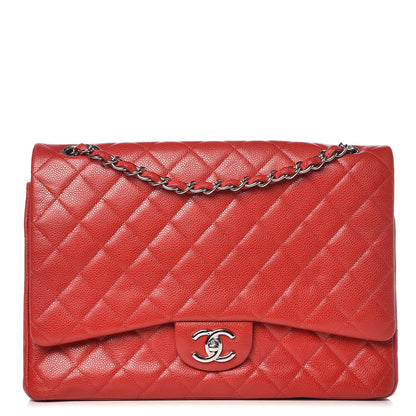 Chanel Caviar Quilted Maxi Double Flap Red 2 of 24
