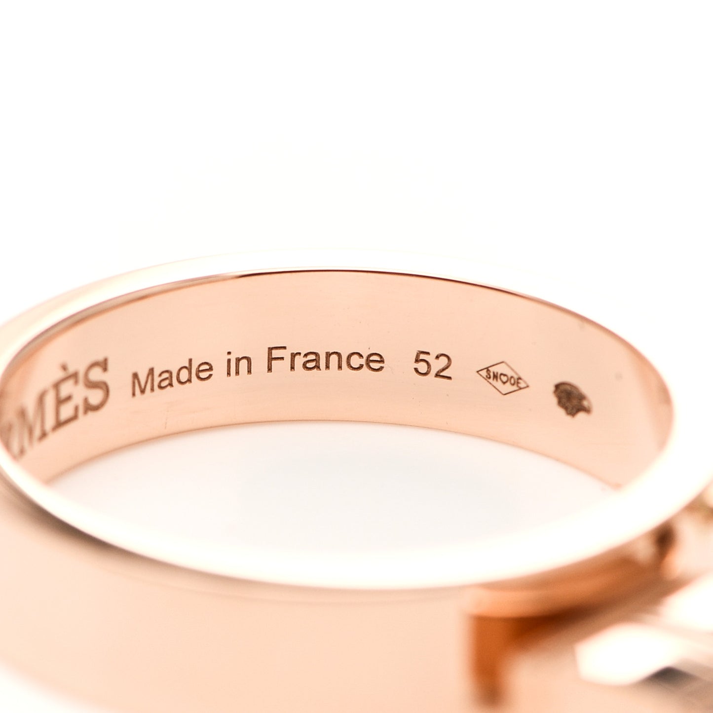 18K Rose Gold MM Kelly Clochette Ring 52 6