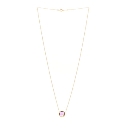 Tiffany 18K Yellow Gold Amethyst Paloma Picasso Olive Leaf Pendant Necklace 3 of 4