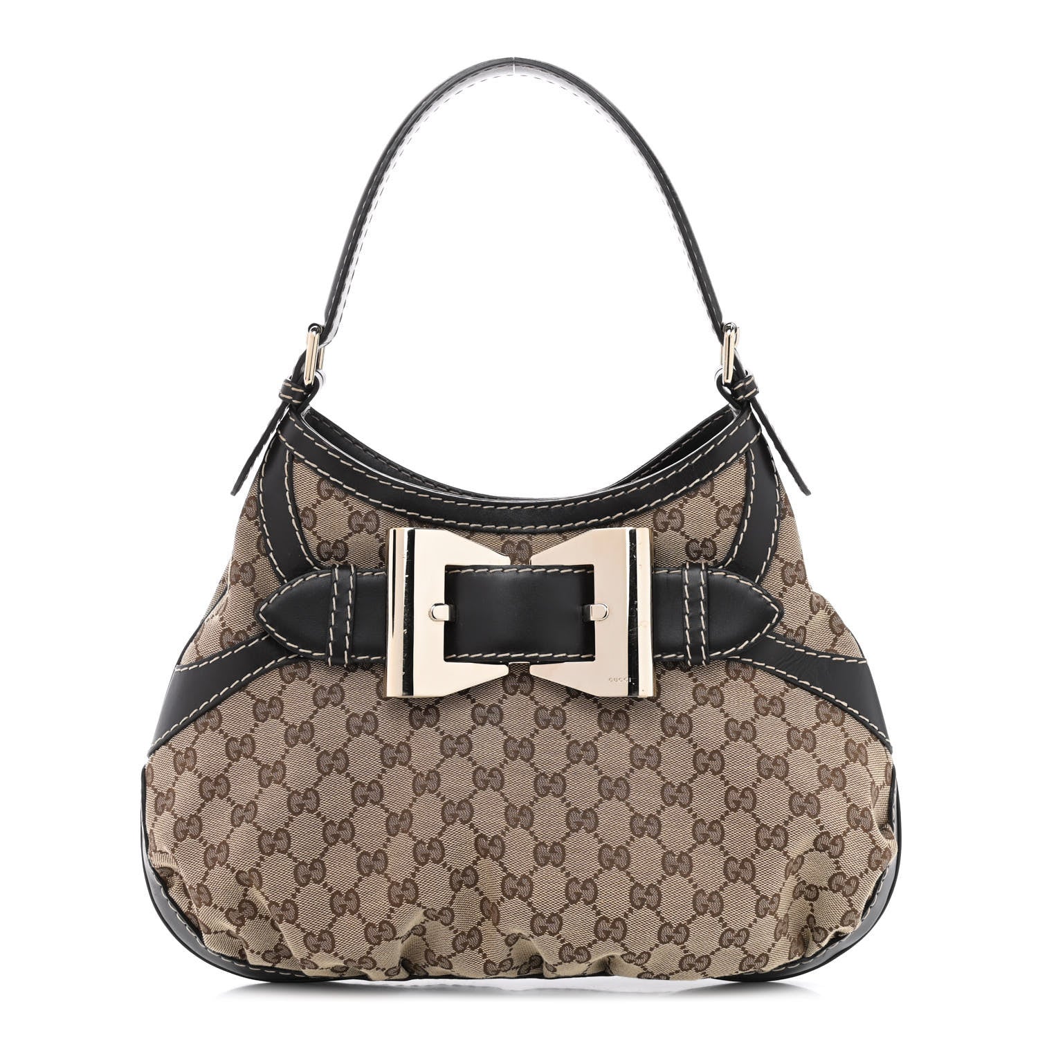 Gucci Monogram GG Queen Bow Hobo Brown 1 of 10