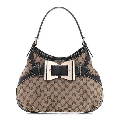 Gucci Monogram GG Queen Bow Hobo Brown 1 of 10