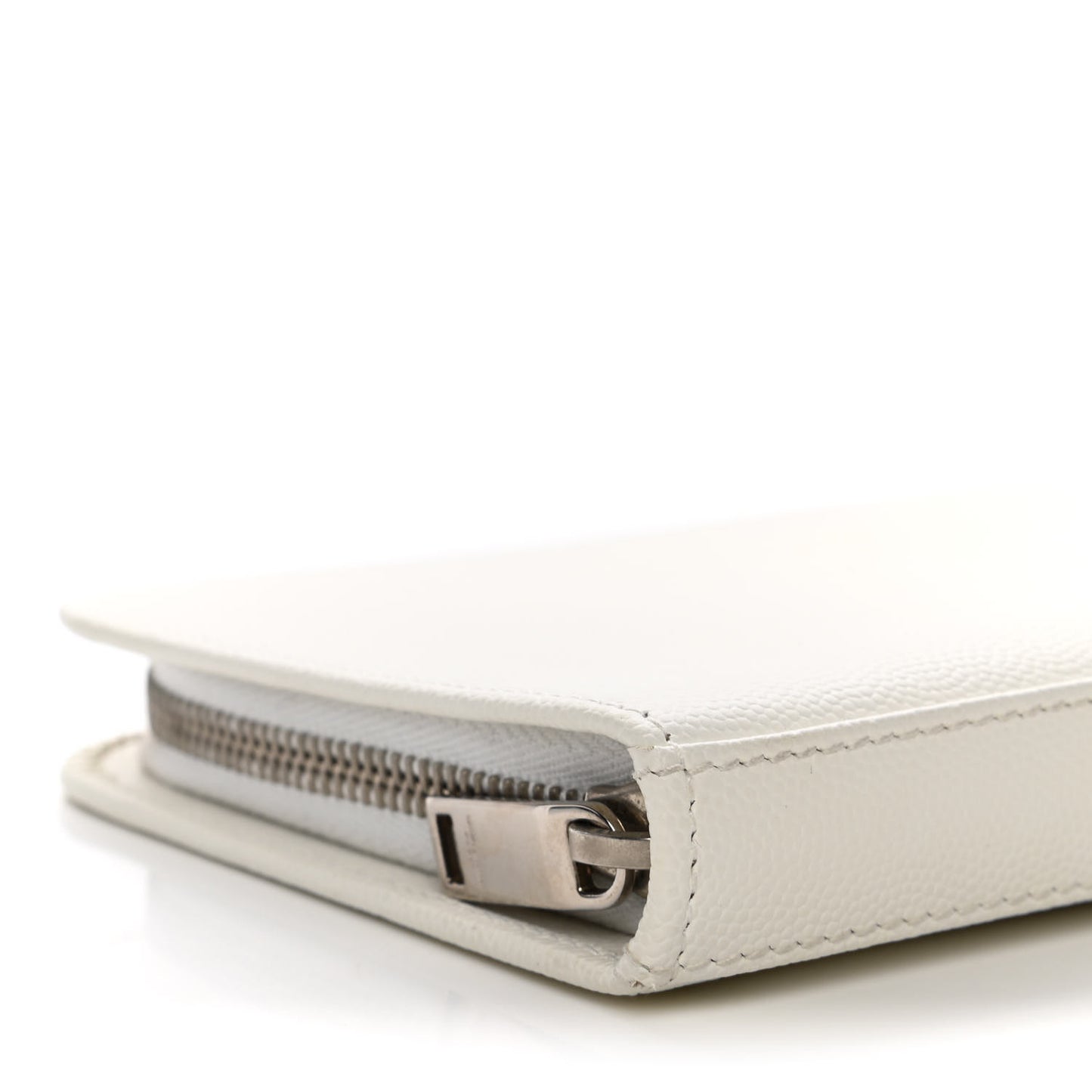 Grain De Poudre Classic Zip Around Travel Wallet White
