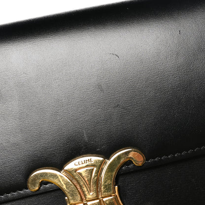 Celine Shiny Calfskin Teen Triomphe Black 14 of 15