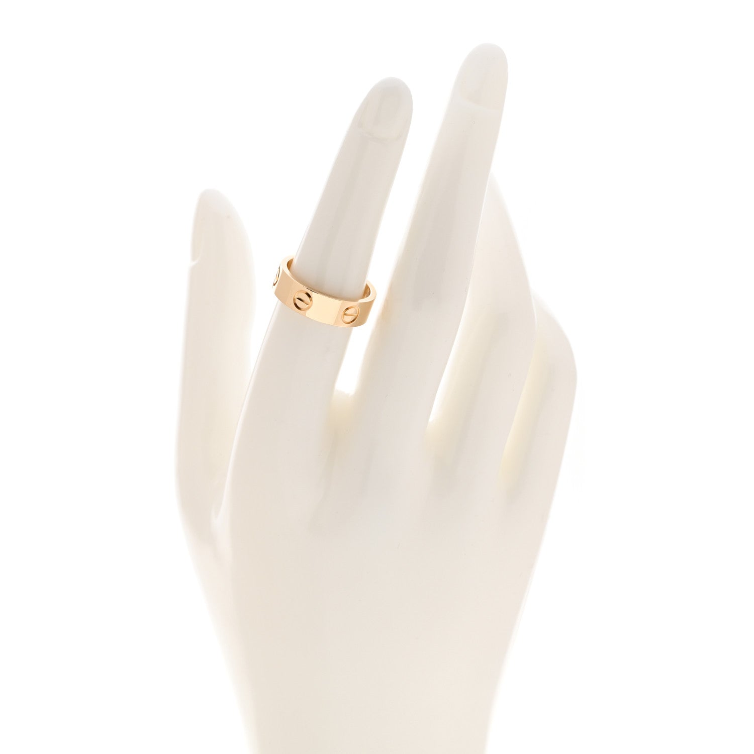 Cartier 18K Yellow Gold 5.5mm LOVE Ring 53 6.5 2 of 5