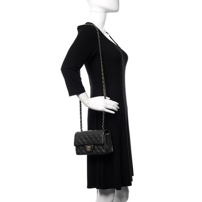 Chanel Caviar Quilted Mini Rectangular Flap Dark Grey 2 of 11