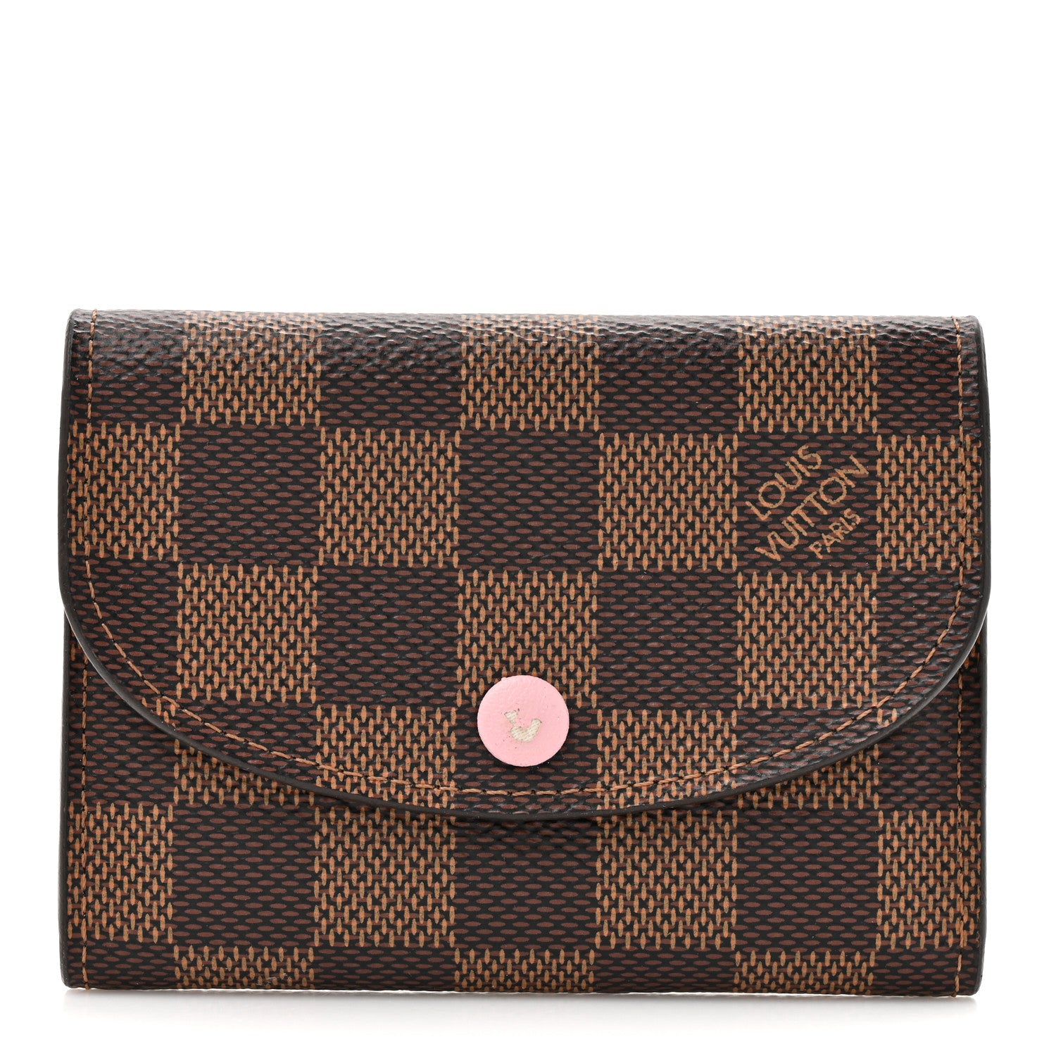 Louis Vuitton Damier Ebene Rosalie Coin Purse Rose Ballerine 1 of 8