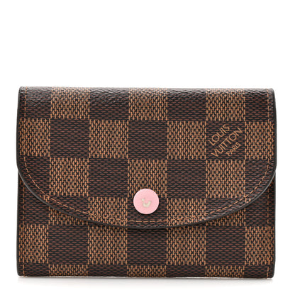 Louis Vuitton Damier Ebene Rosalie Coin Purse Rose Ballerine 1 of 8