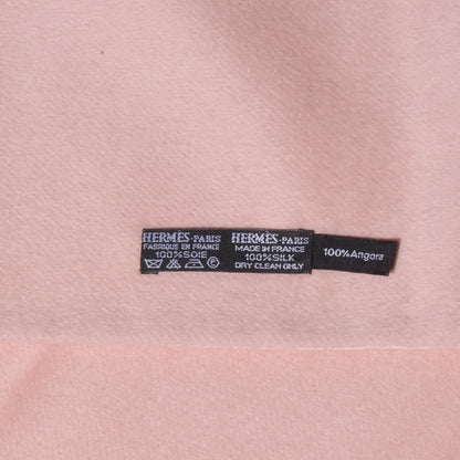 Hermes Silk Angora Snowflakes Scarf Pale Pink 3 of 3