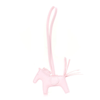 Hermes Milo Lambskin Rodeo Horse Bag Charm PM Rose Darling 1 of 4