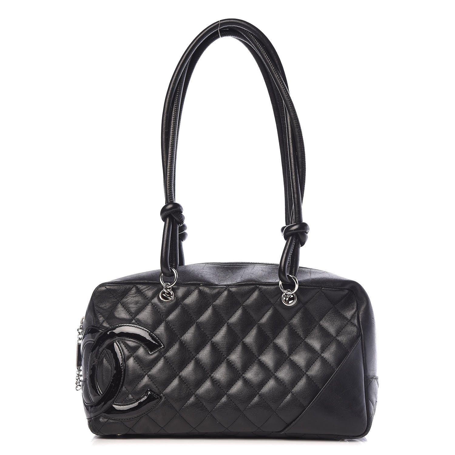 Chanel Calfskin Quilted Large Cambon Bowler Black 1 of 23