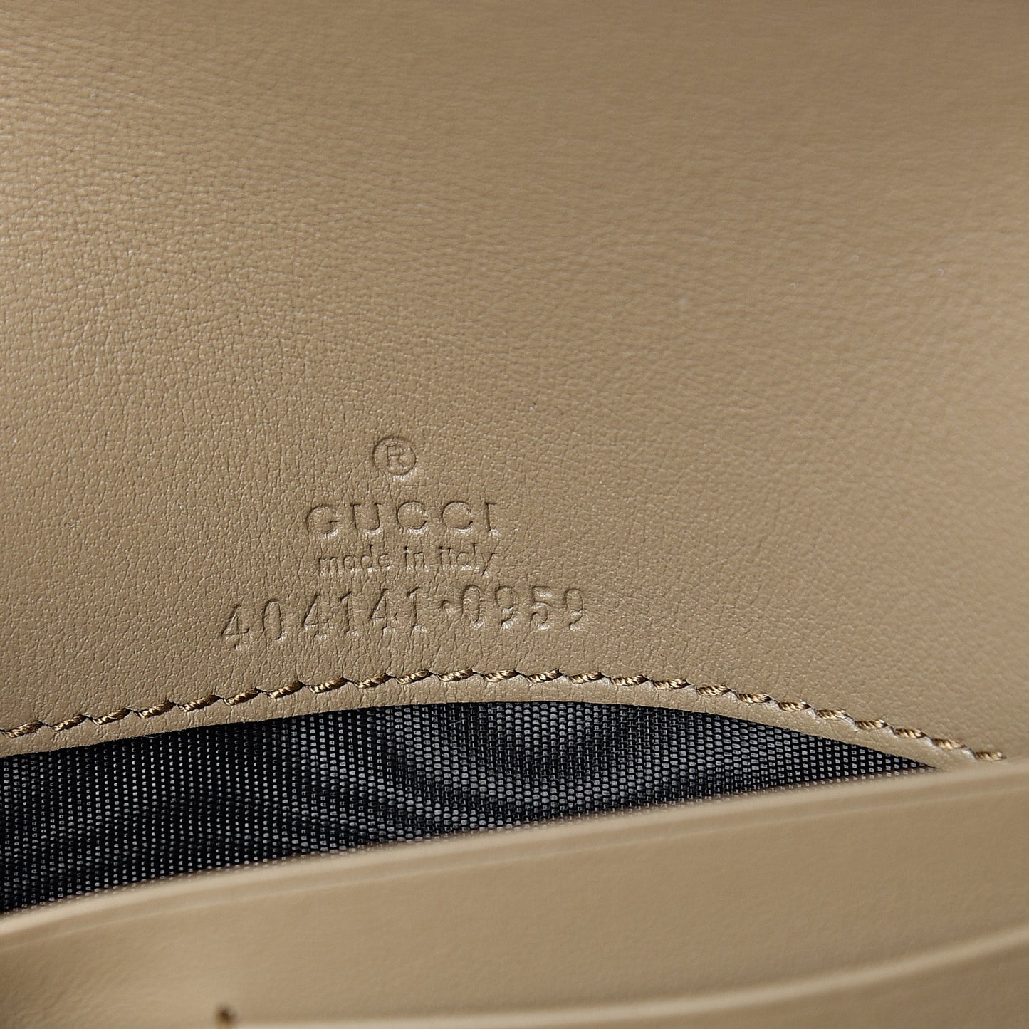GG Supreme Monogram Dionysus Chain Clutch Wallet Beige Taupe