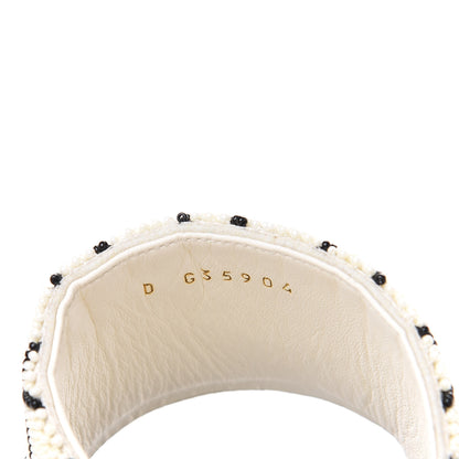 Chanel Pearl Embroidery CC Mules 36 Black White 8 of 10