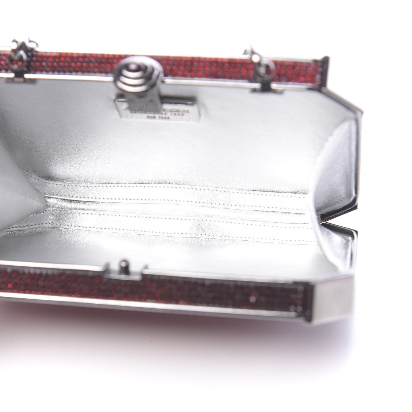 Crystal Minaudiere Clutch Crimson