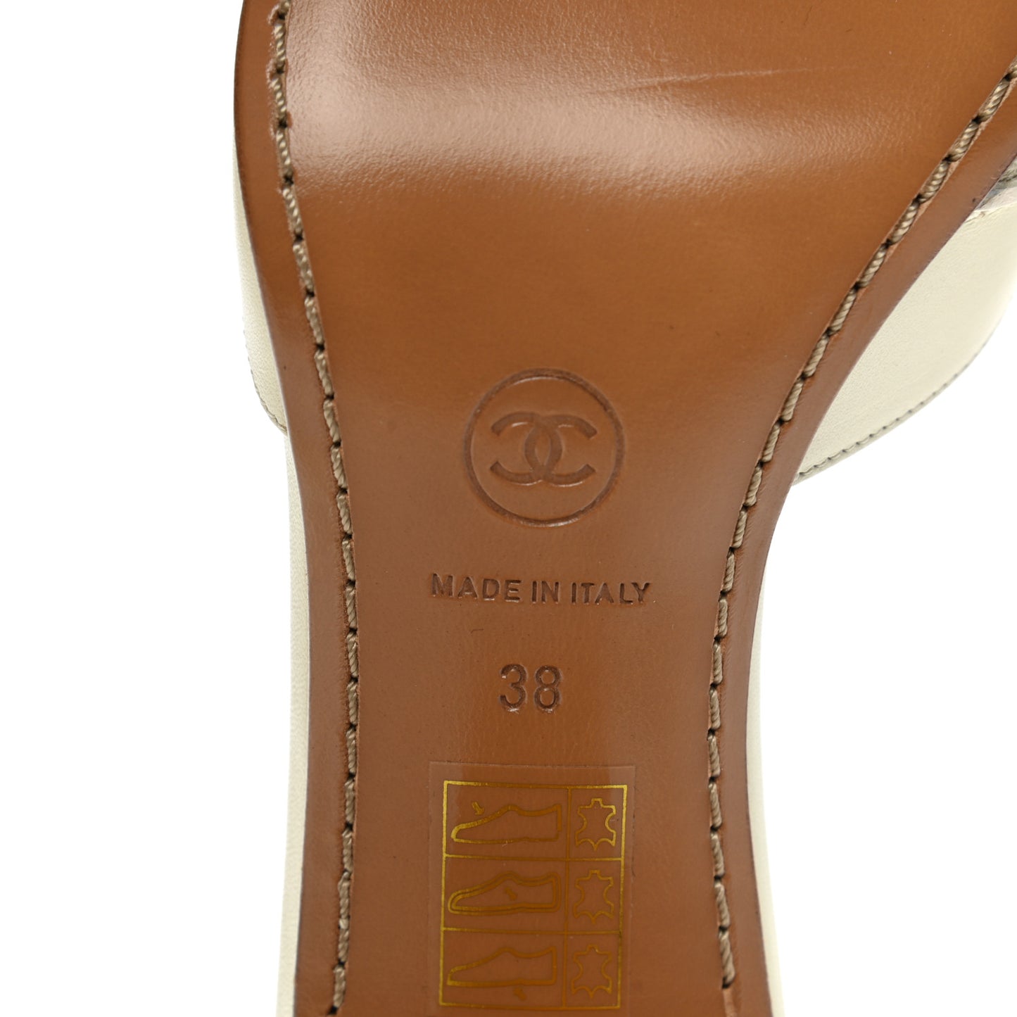 Calfskin Logo Mules 38 White