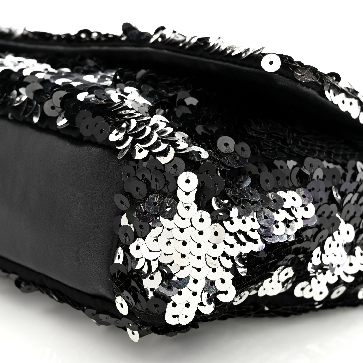 Chanel Sequin Summer Night Flap Black Silver 10 of 10