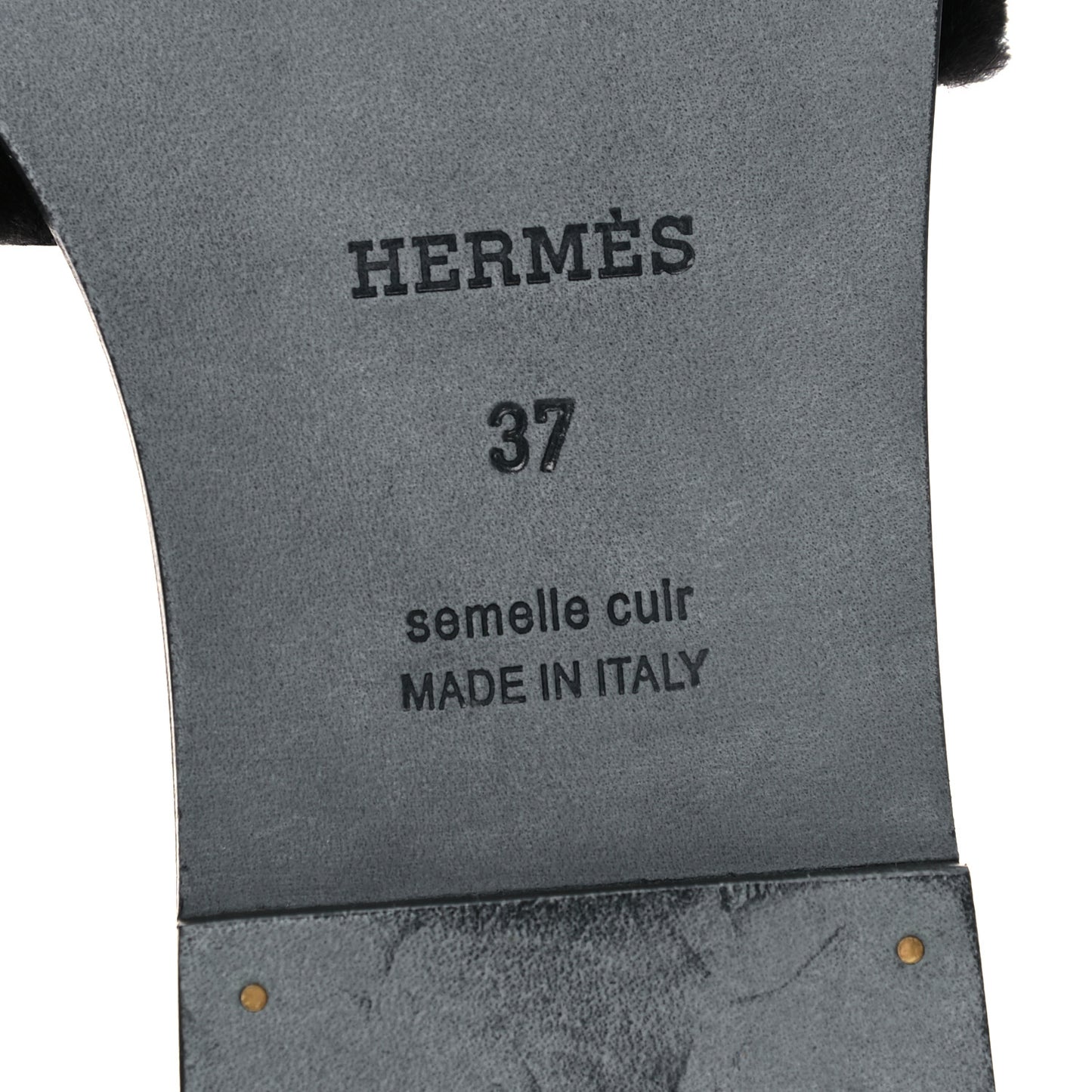 Mink Fur Oran Sandals 37 Black