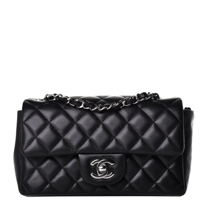 Chanel Lambskin Quilted Mini Rectangular Flap Black 1 of 10