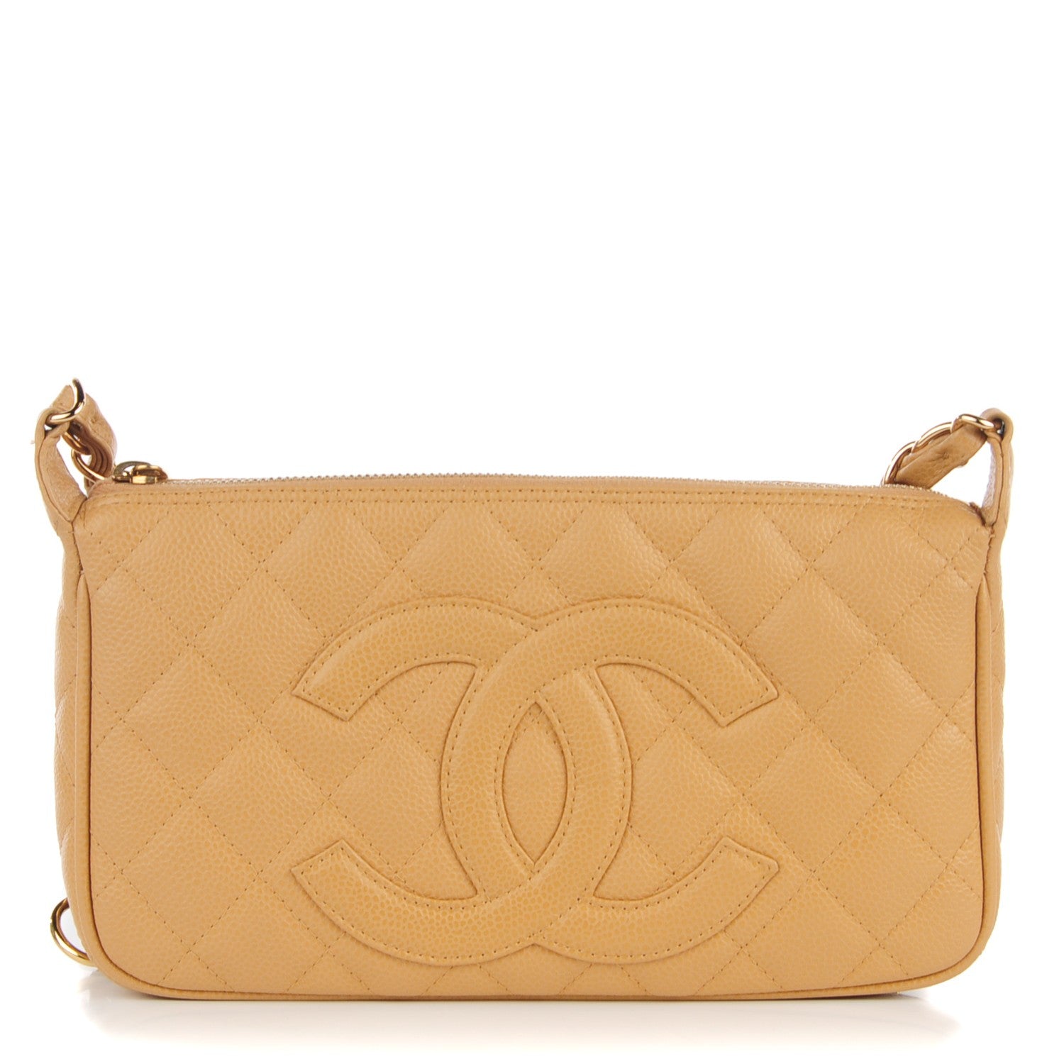 Chanel Caviar Quilted Shoulder Bag Beige 1 of 7