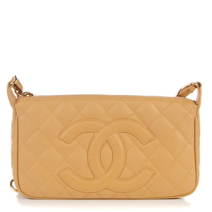 Chanel Caviar Quilted Shoulder Bag Beige 1 of 7