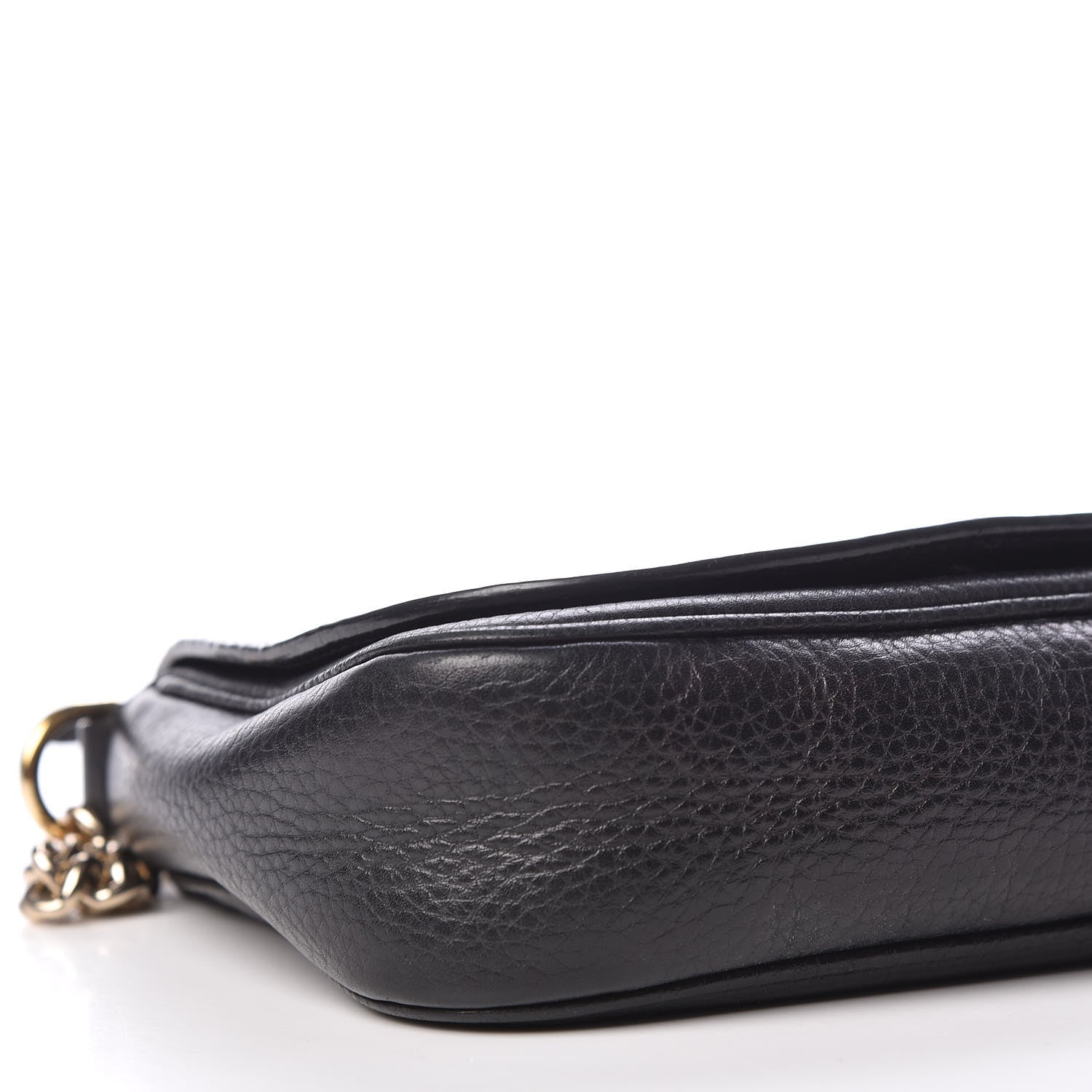 Gucci Pebbled Calfskin Small Soho Flap Crossbody Black 10 of 14