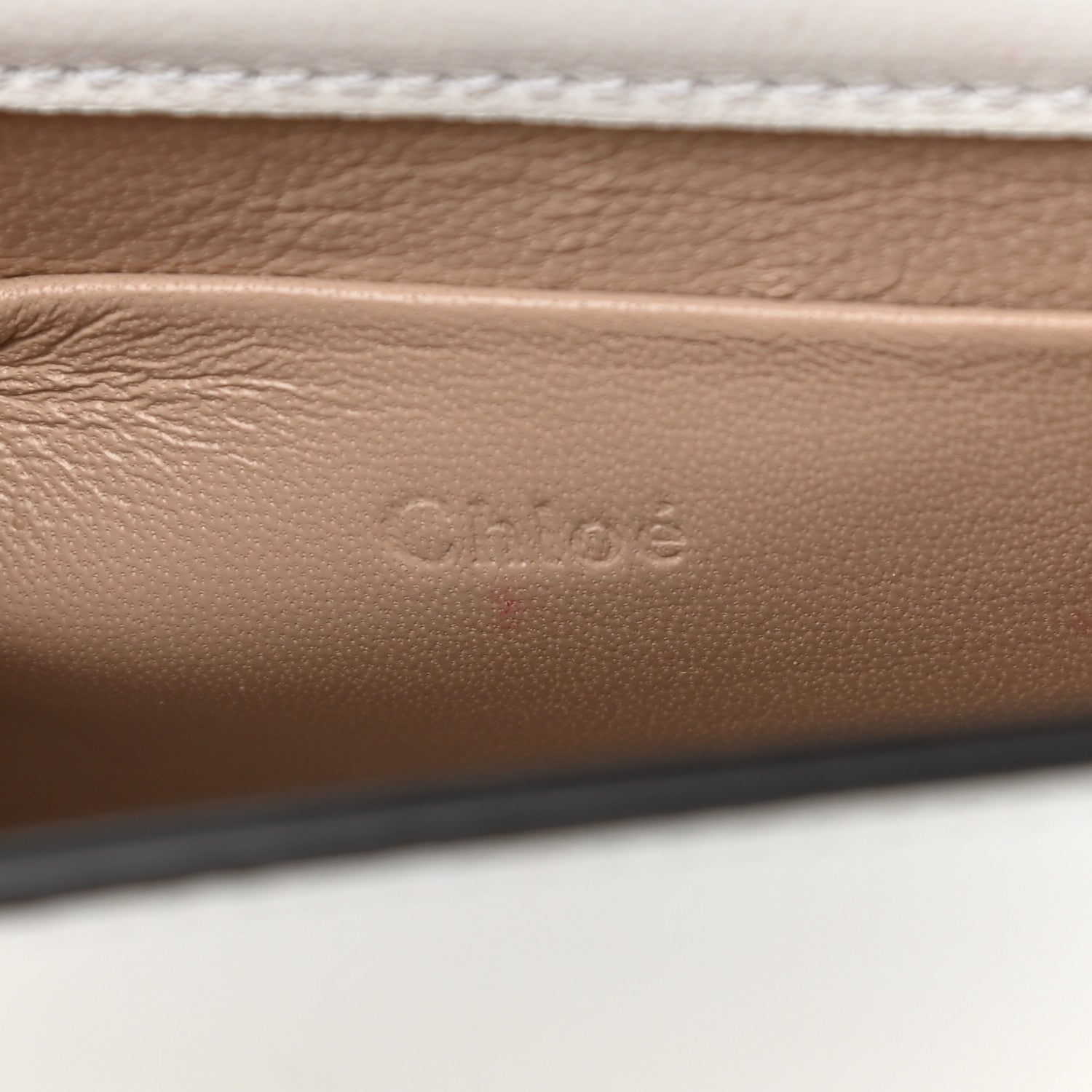 Chloe Calfskin Crocodile Embossed Small Nile Bracelet Minaudiere Bag White 6 of 14
