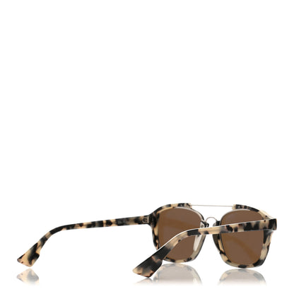 Christian Dior Abstract Square Mirrored Sunglasses Spotted Havana Blue 4 of 8