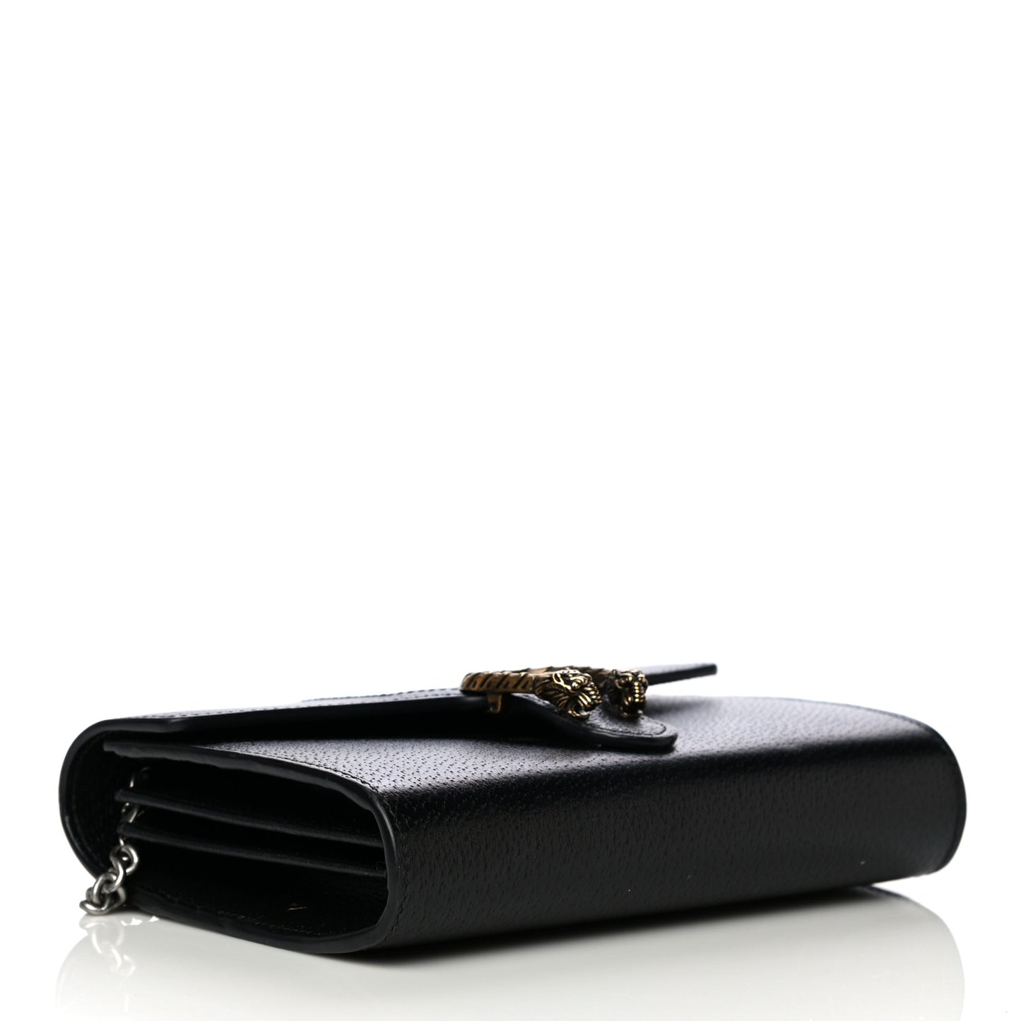 Calfskin Web Mini Dionysus Chain Wallet Black