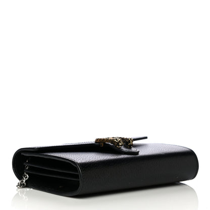 Gucci Calfskin Web Mini Dionysus Chain Wallet Black 4 of 14