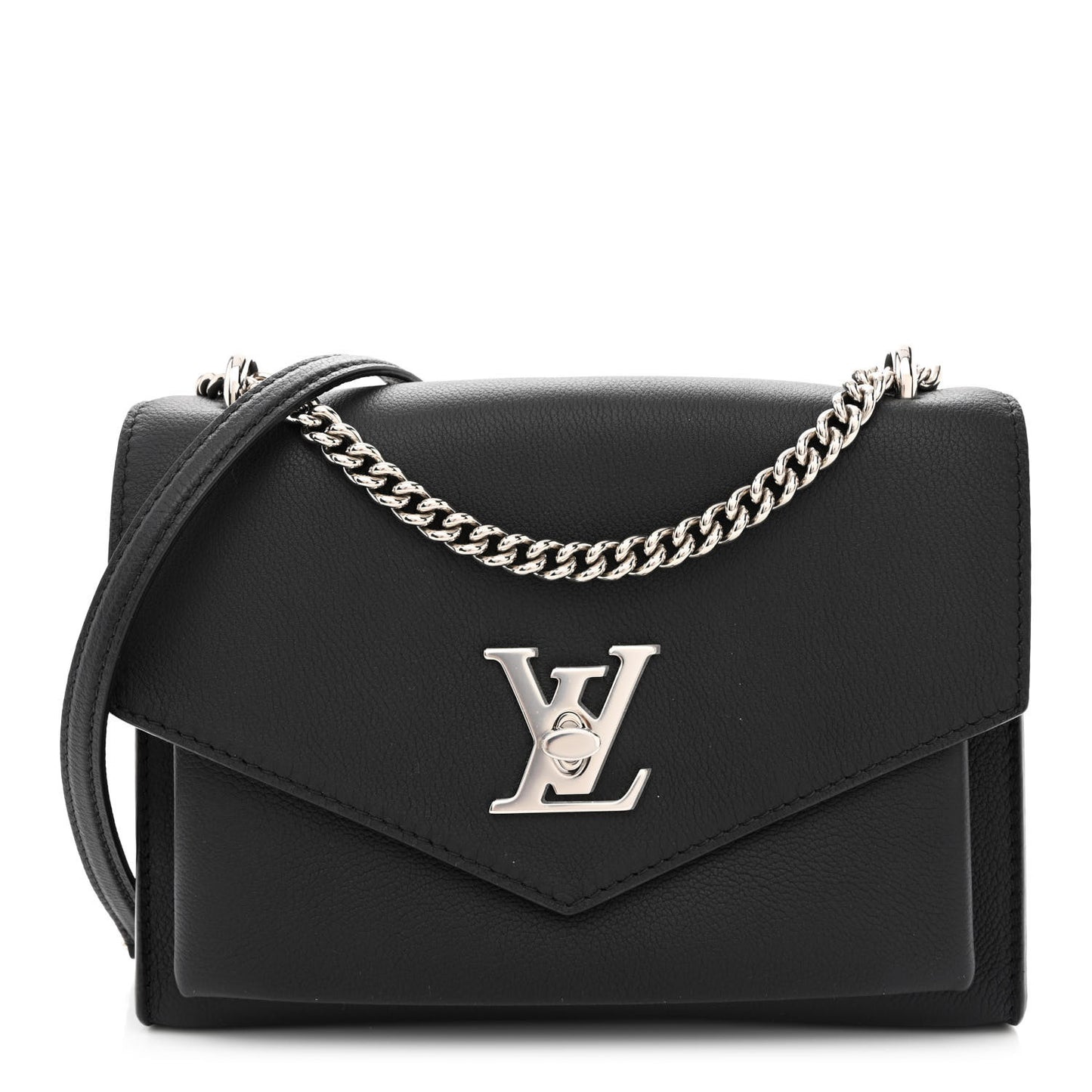 Soft Calfskin My Lockme Chain Bag BB Black