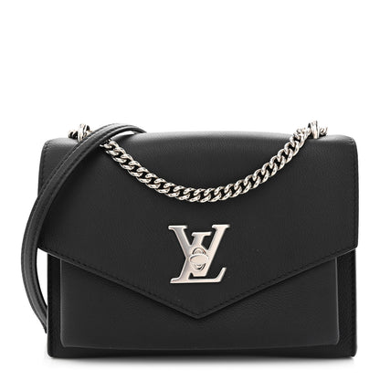 Louis Vuitton Soft Calfskin My Lockme Chain Bag BB Black 1 of 11