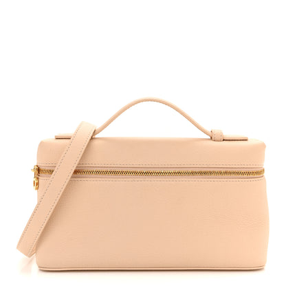 Loro Piana Grained Calfskin L19 Extra Pocket Pouch Creamed Honey 1 of 11