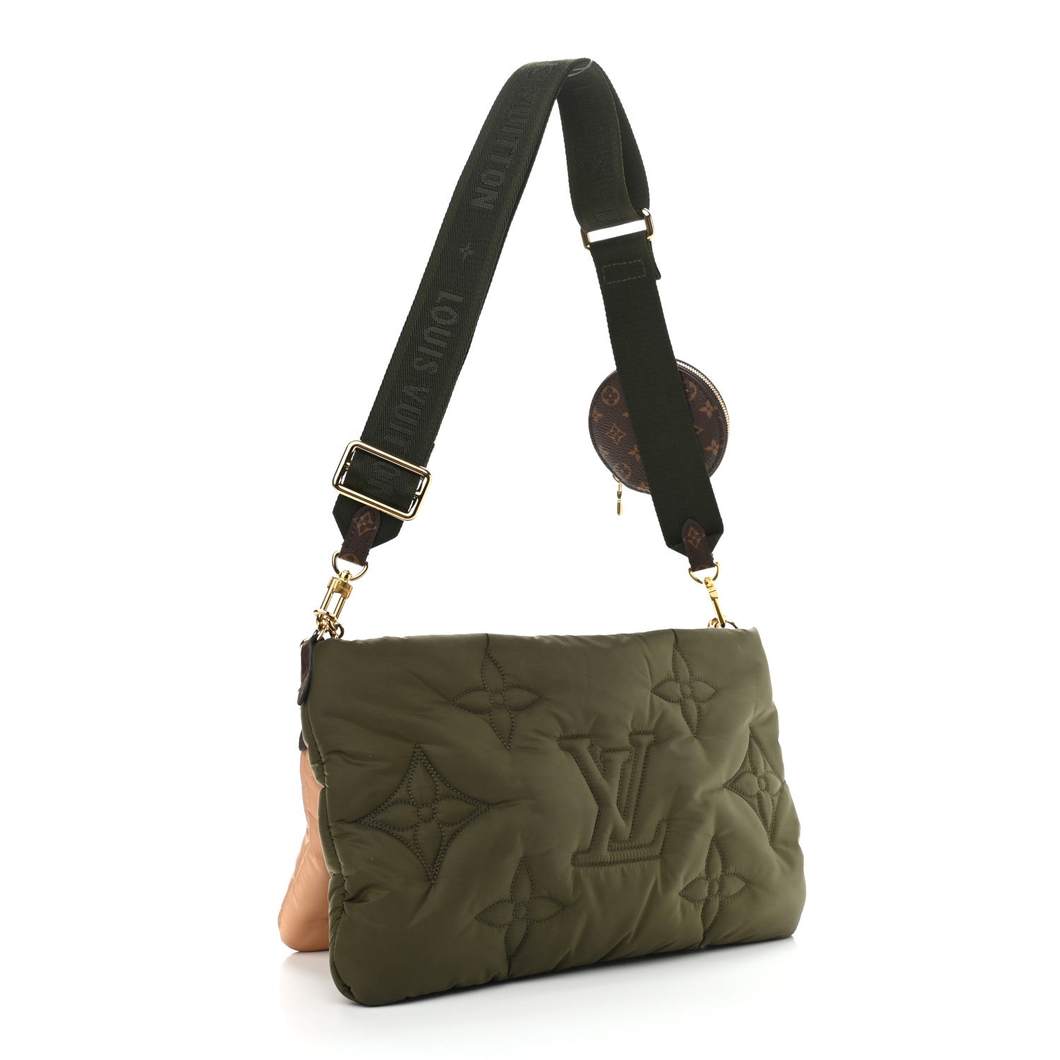 Louis Vuitton Econyl Monogram Pillow Maxi Multi Pochette Accessories Kaki Beige 3 of 10