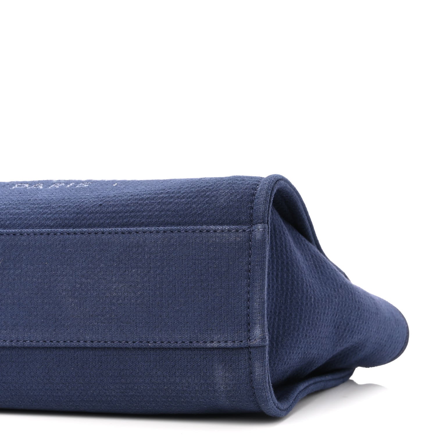 Chanel Mixed Fibers Calfskin Small Deauville Tote Dark Blue 10 of 10