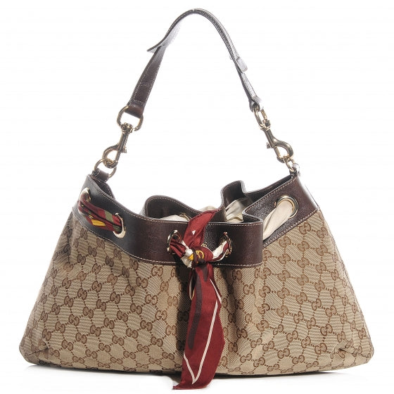 Monogram Positano Hobo Brown
