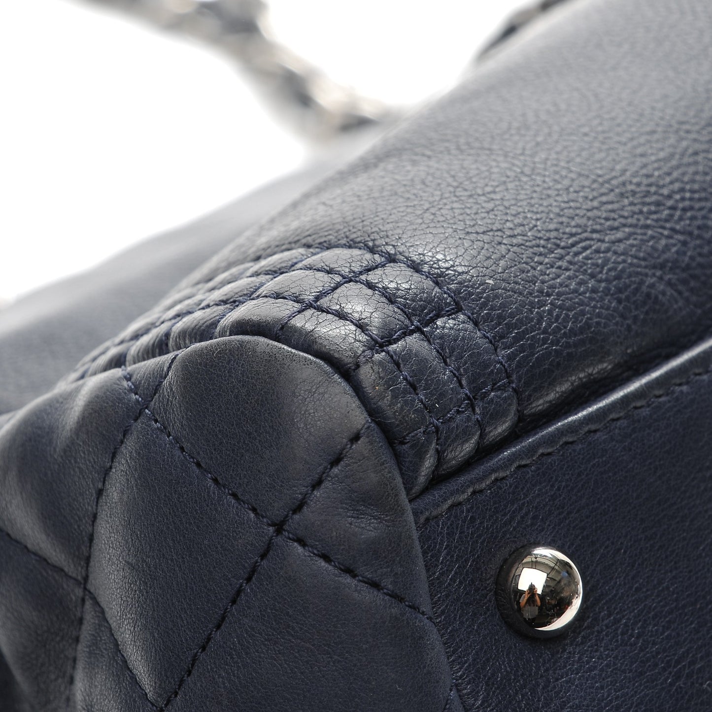 Calfskin Coco Bengal Open Accordion Tote Blue