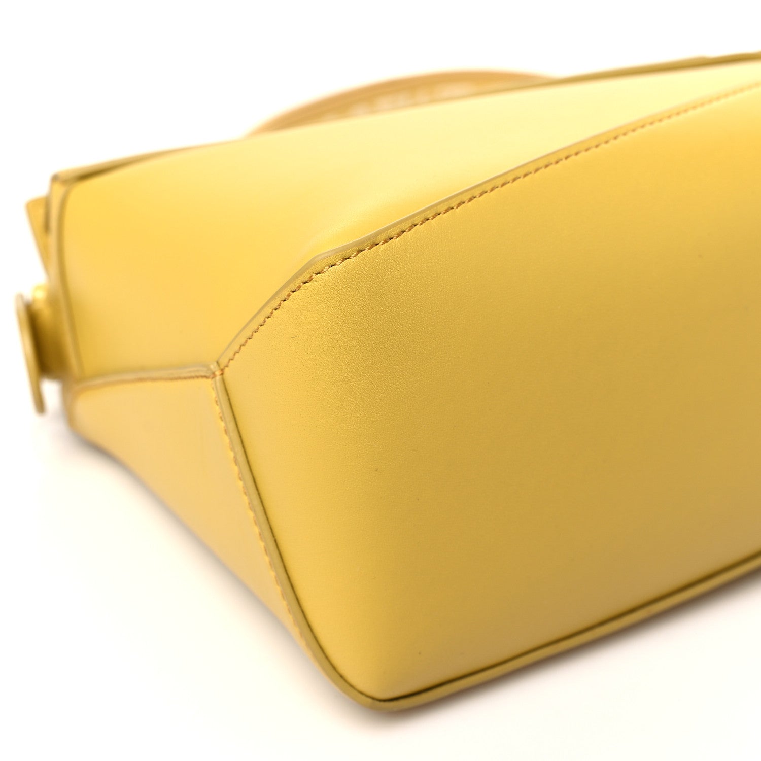Loewe Satin Calfskin Monochrome Small Puzzle Edge Bag Pale Yellow Glaze 8 of 9