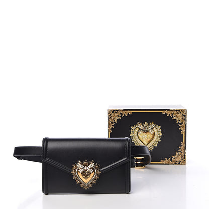 Dolce & Gabbana Agnello Vitello Devotion Belt Bag Black 12 of 12