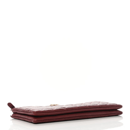 Chanel Caviar Quilted Small Zipped Boy Pouch Burgundy 4 of 7