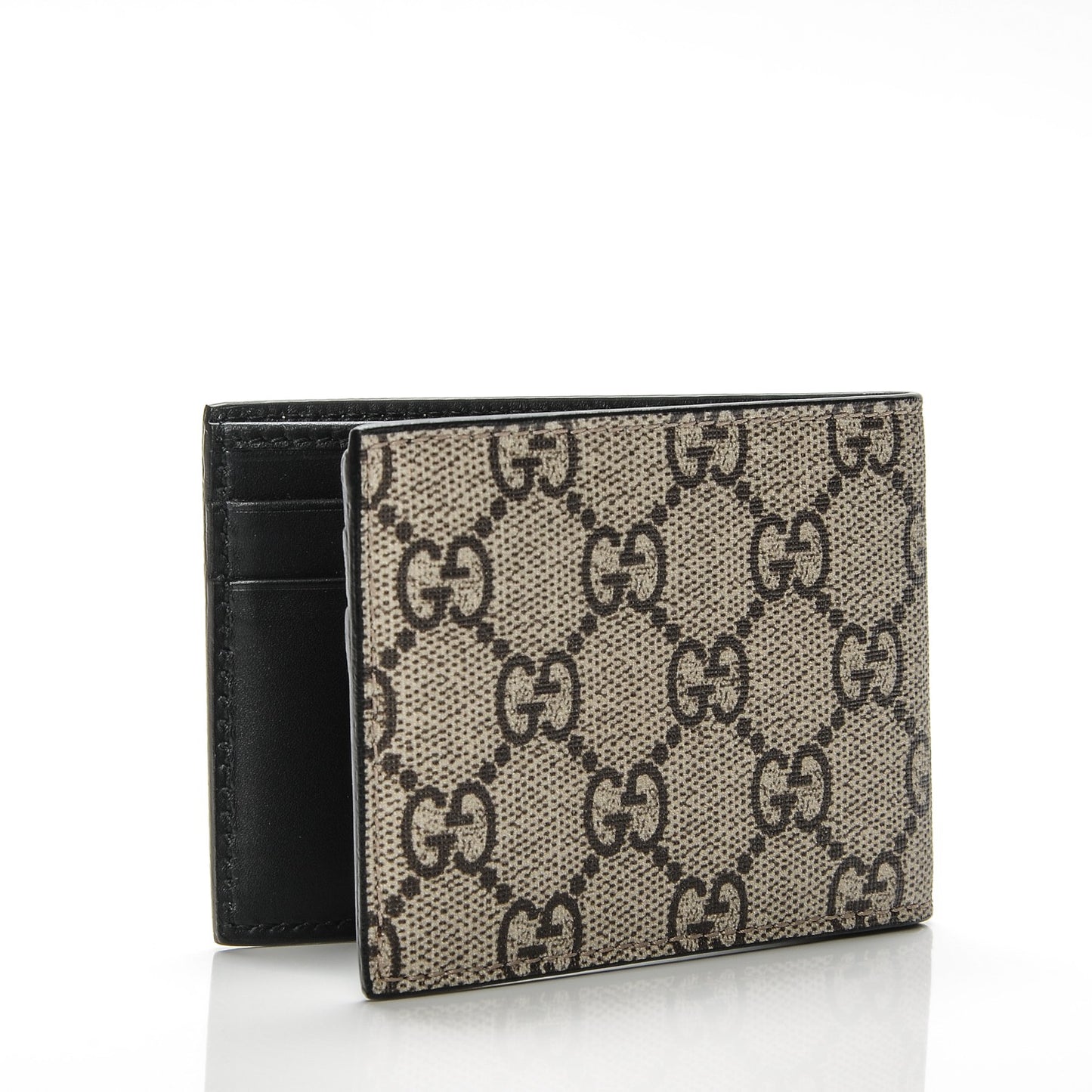 GG Supreme Monogram Angry Cat Bi-Fold Wallet