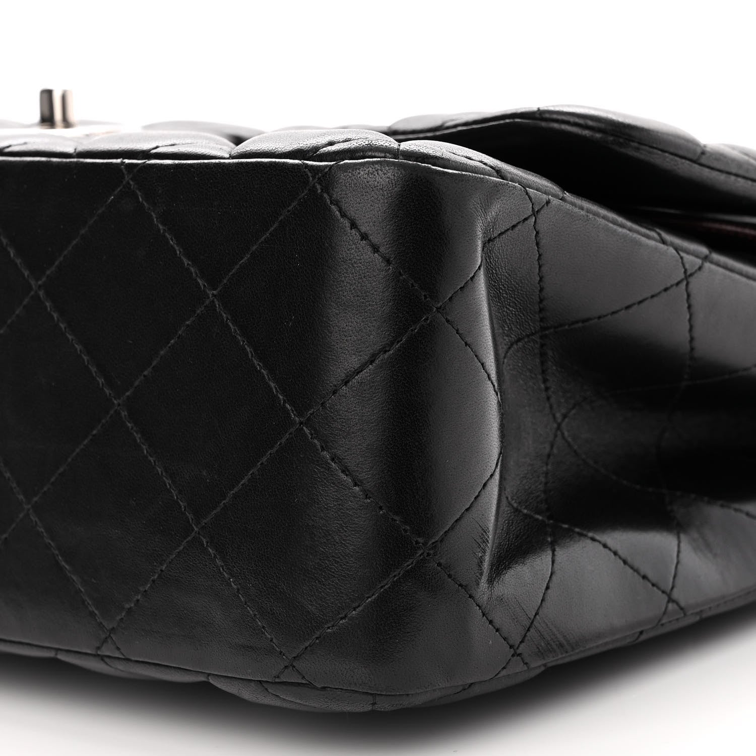 Chanel Lambskin Quilted Jumbo Double Flap Black 10 of 14