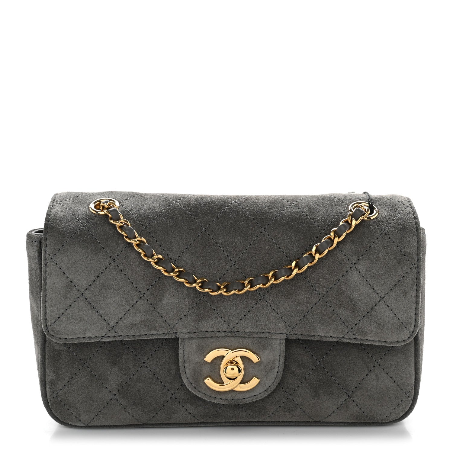 Chanel Suede Calfskin Mini Souplissimo Flap Dark Grey 1 of 10