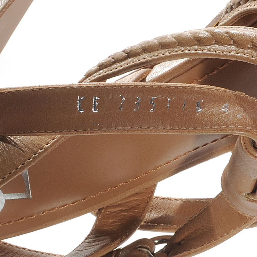 Saint Laurent Hamptons Tribute 105 Platform Sandals 42 Indian Mandorla 7 of 7