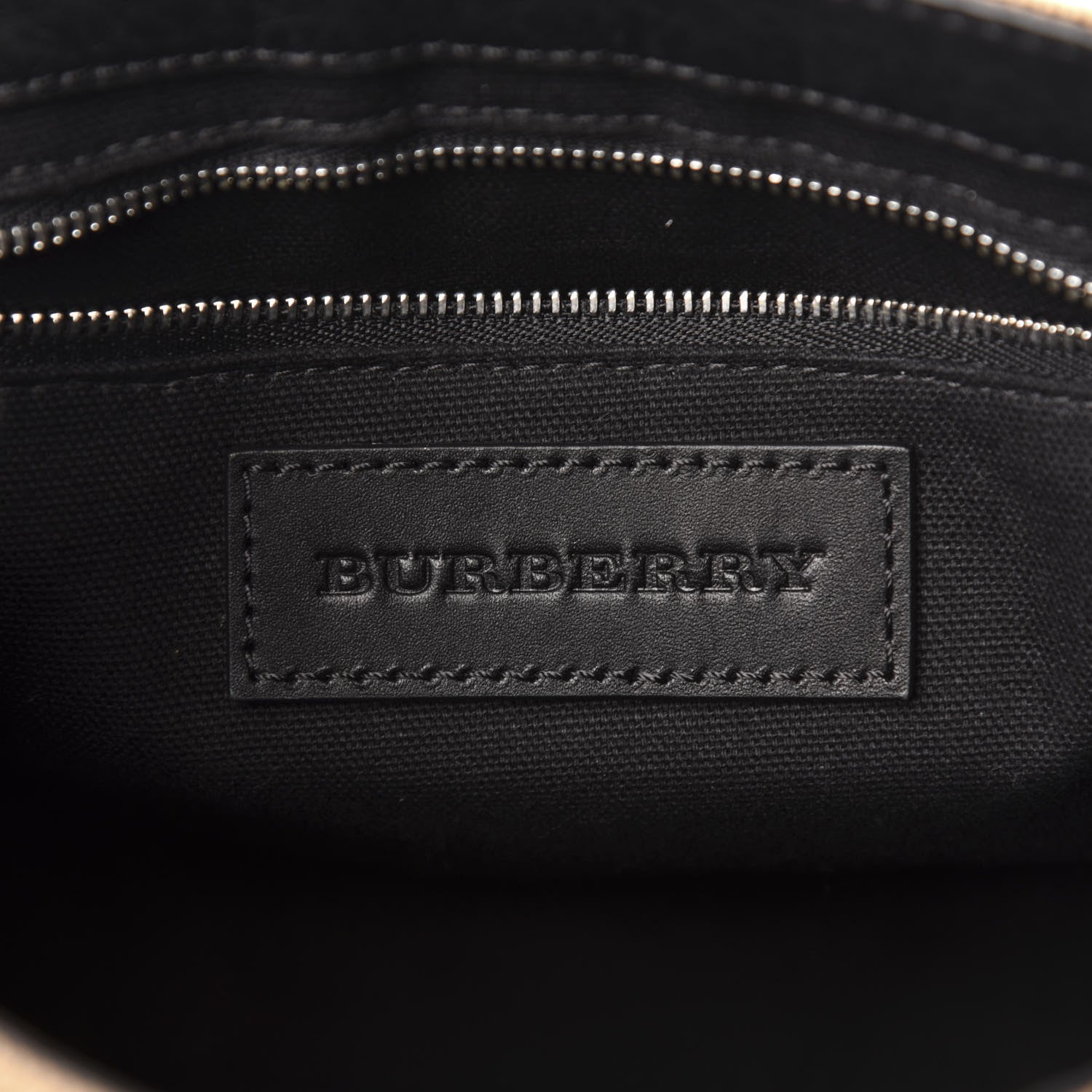 Burberry Mega Check Grainy Calfskin Small Gowan Messenger Bag Black 6 of 9